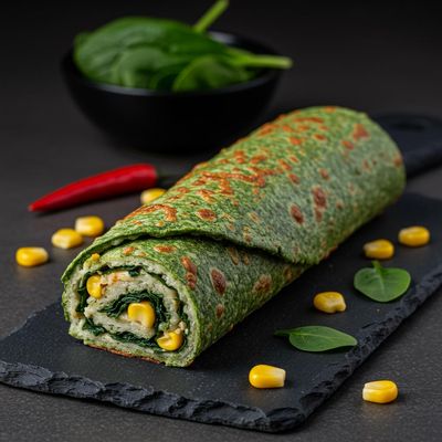 Spinach Corn Frankie
